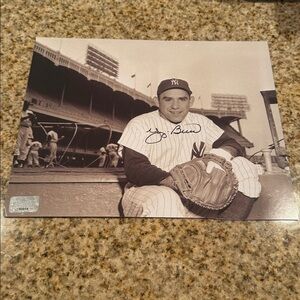 Yogi Berra Signed Baseball Immortal Photo